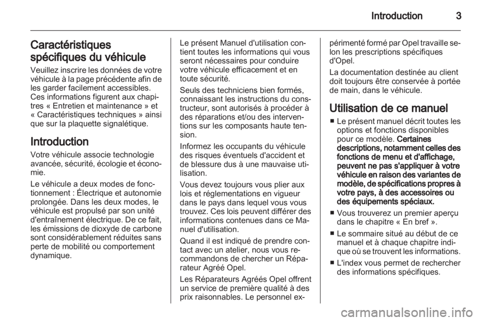 OPEL AMPERA 2013  Manuel dutilisation (in French) 
