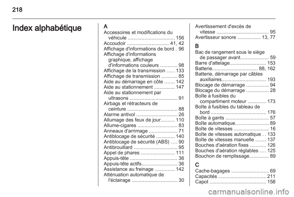 OPEL ANTARA 2011  Manuel dutilisation (in French) 