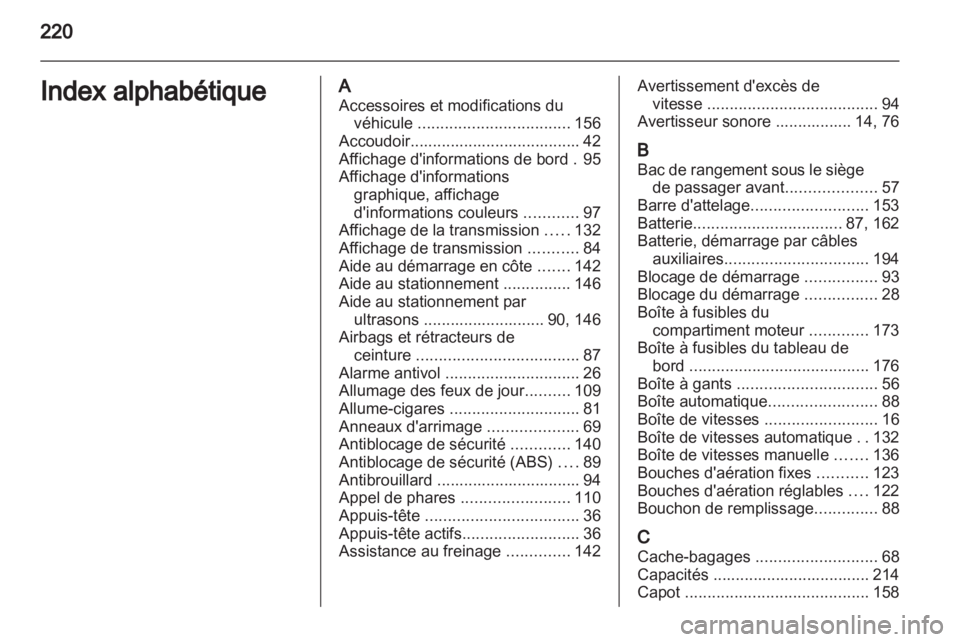 OPEL ANTARA 2012.5  Manuel dutilisation (in French) 