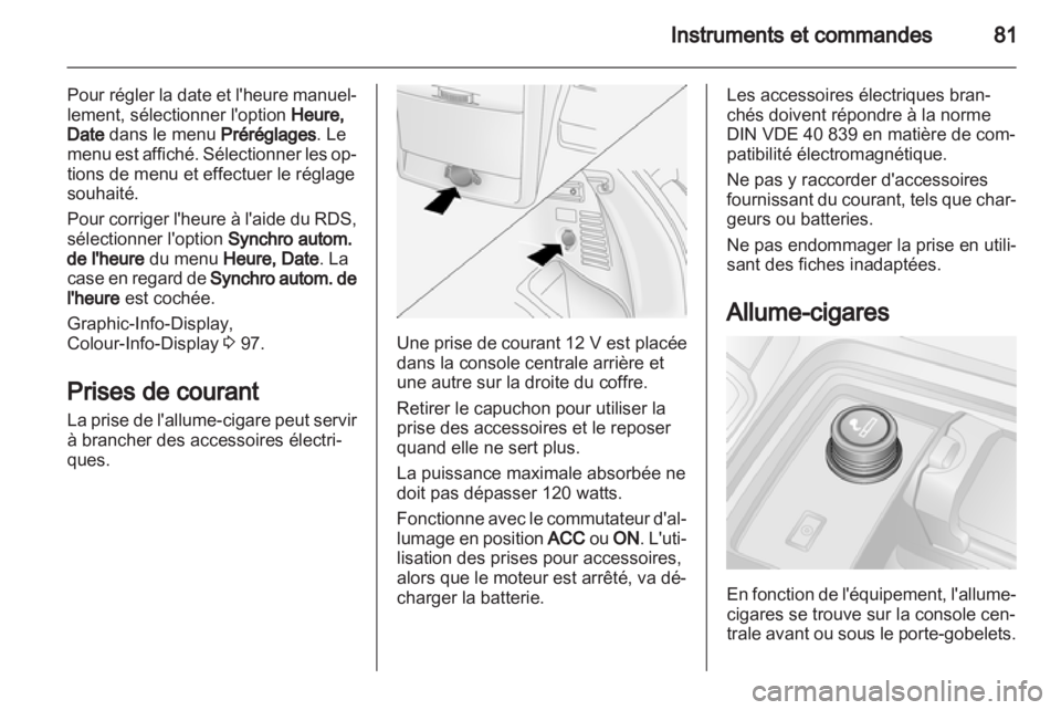 OPEL ANTARA 2012.5  Manuel dutilisation (in French) 