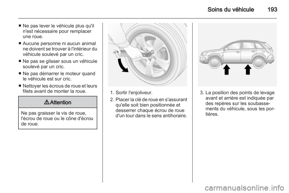 OPEL ANTARA 2013.5  Manuel dutilisation (in French) 