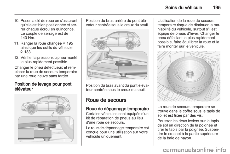 OPEL ANTARA 2013.5  Manuel dutilisation (in French) 