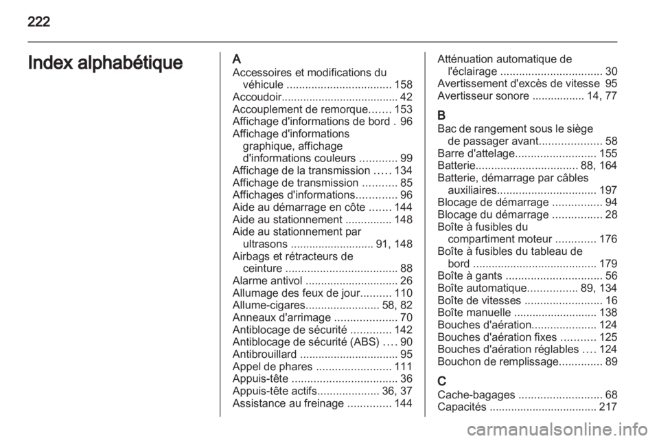 OPEL ANTARA 2013.5  Manuel dutilisation (in French) 