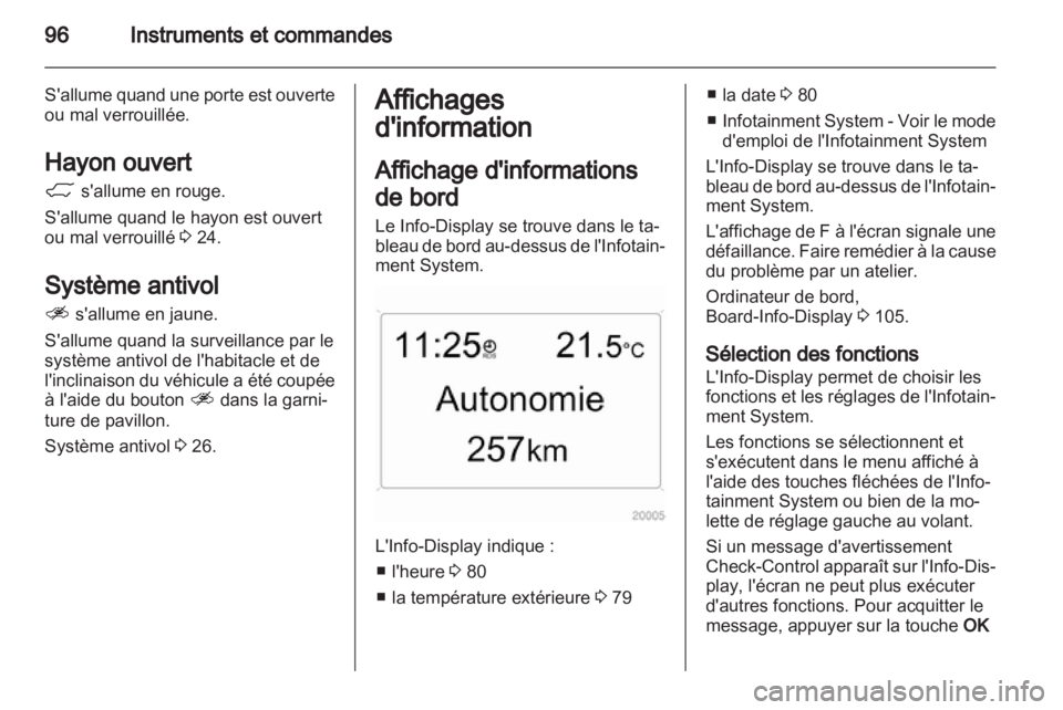 OPEL ANTARA 2013.5  Manuel dutilisation (in French) 