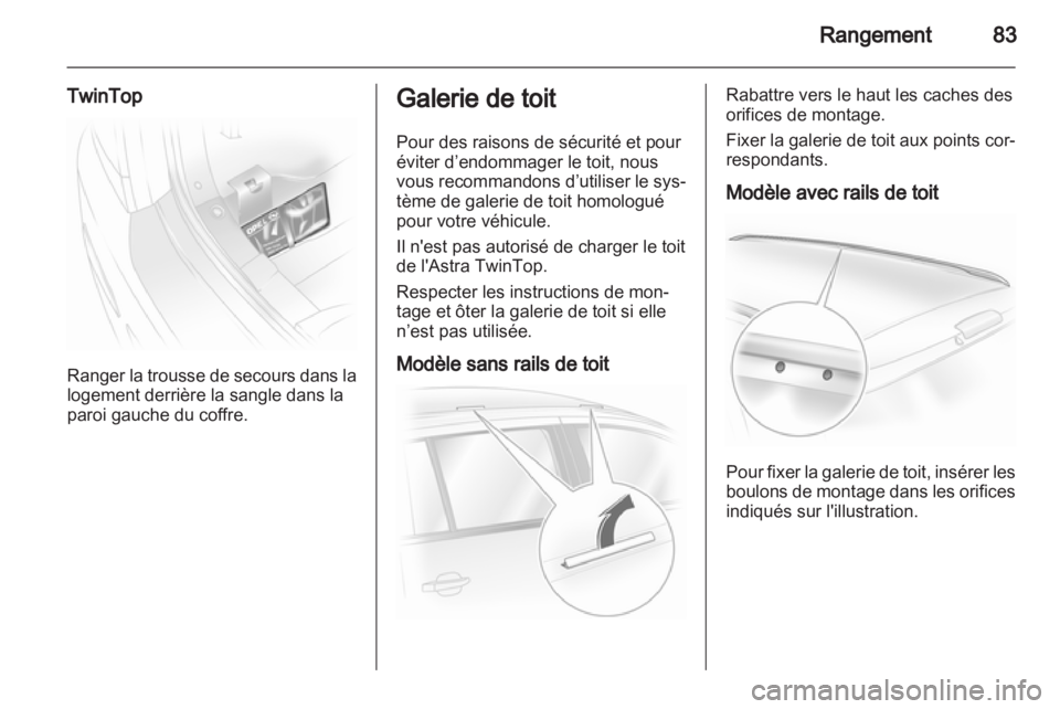 OPEL ASTRA H 2010.5  Manuel dutilisation (in French) 