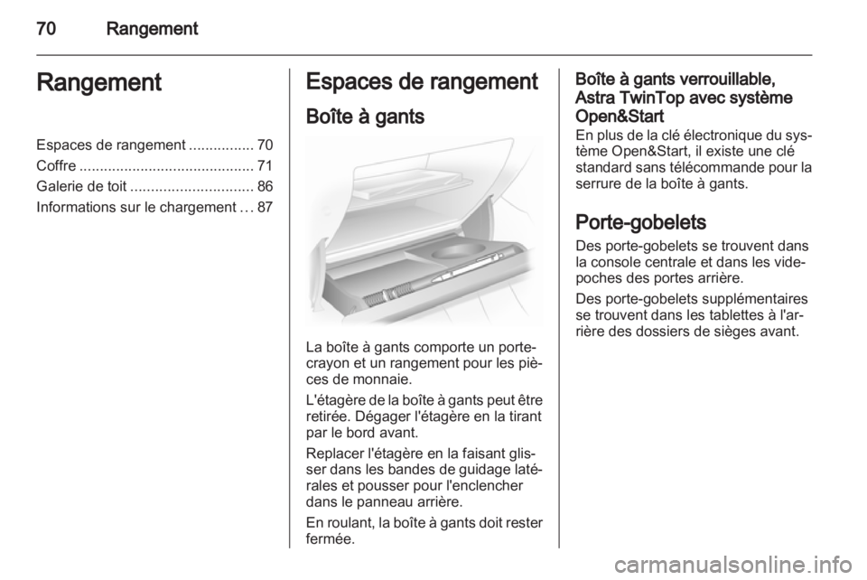 OPEL ASTRA H 2011.5  Manuel dutilisation (in French) 