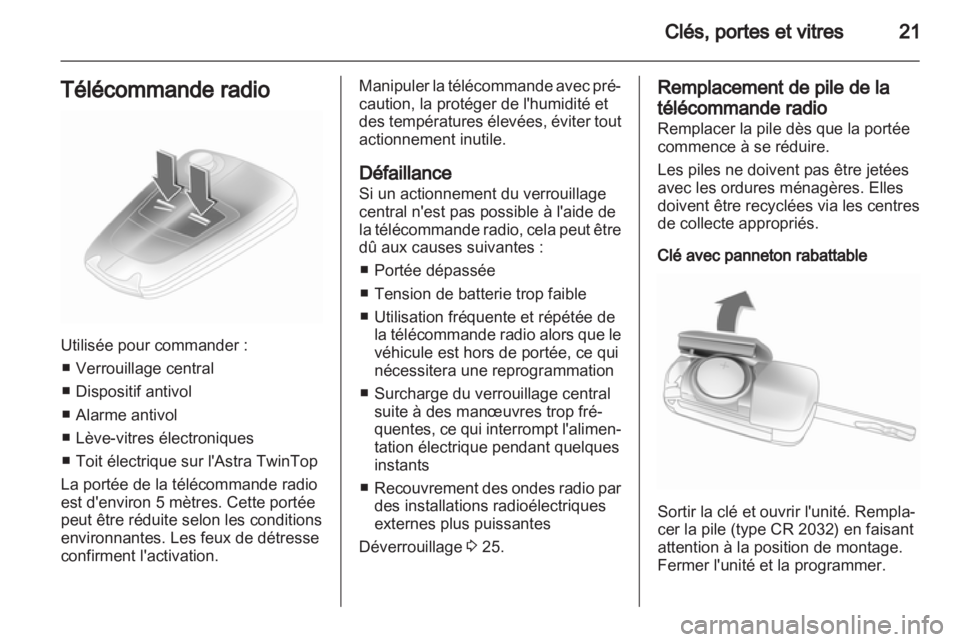 OPEL ASTRA H 2012  Manuel dutilisation (in French) 