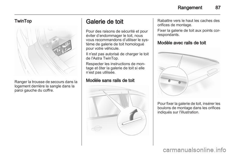 OPEL ASTRA H 2013  Manuel dutilisation (in French) 