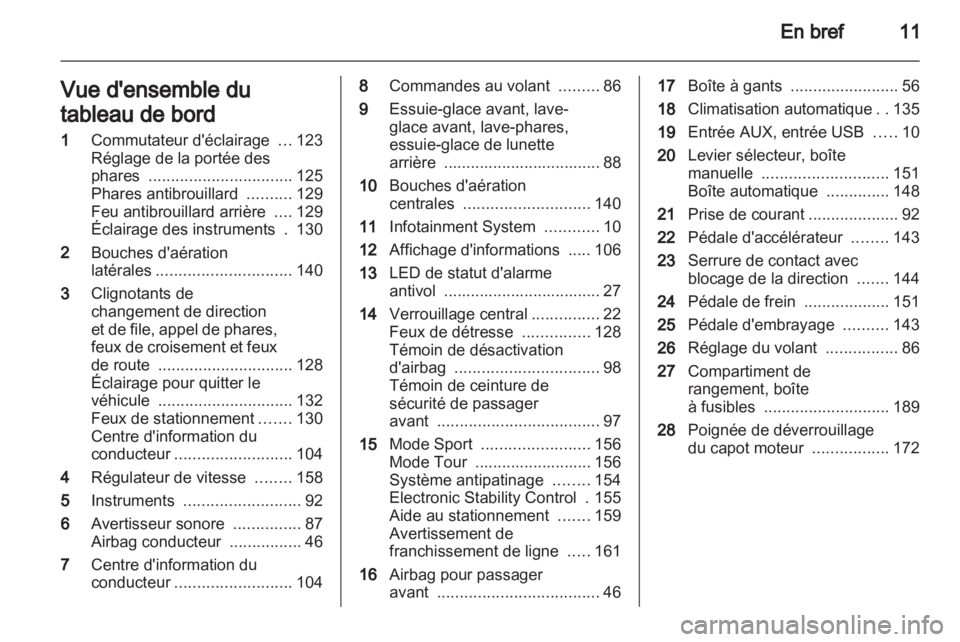 OPEL ASTRA J 2011  Manuel dutilisation (in French) 