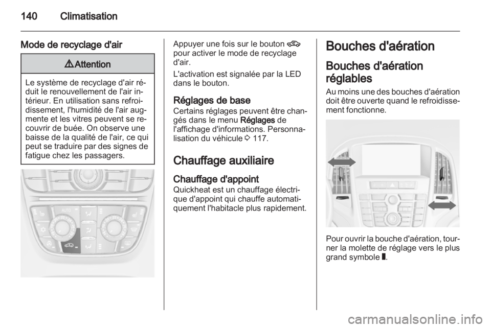 OPEL ASTRA J 2011  Manuel dutilisation (in French) 