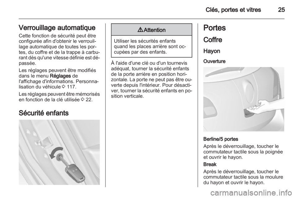 OPEL ASTRA J 2011  Manuel dutilisation (in French) 