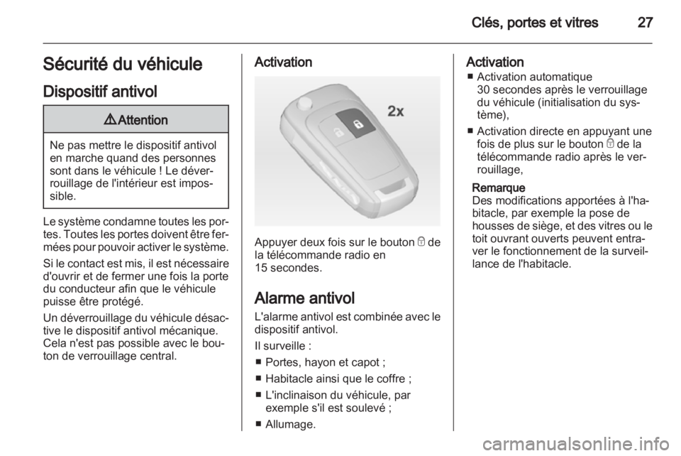 OPEL ASTRA J 2011  Manuel dutilisation (in French) 