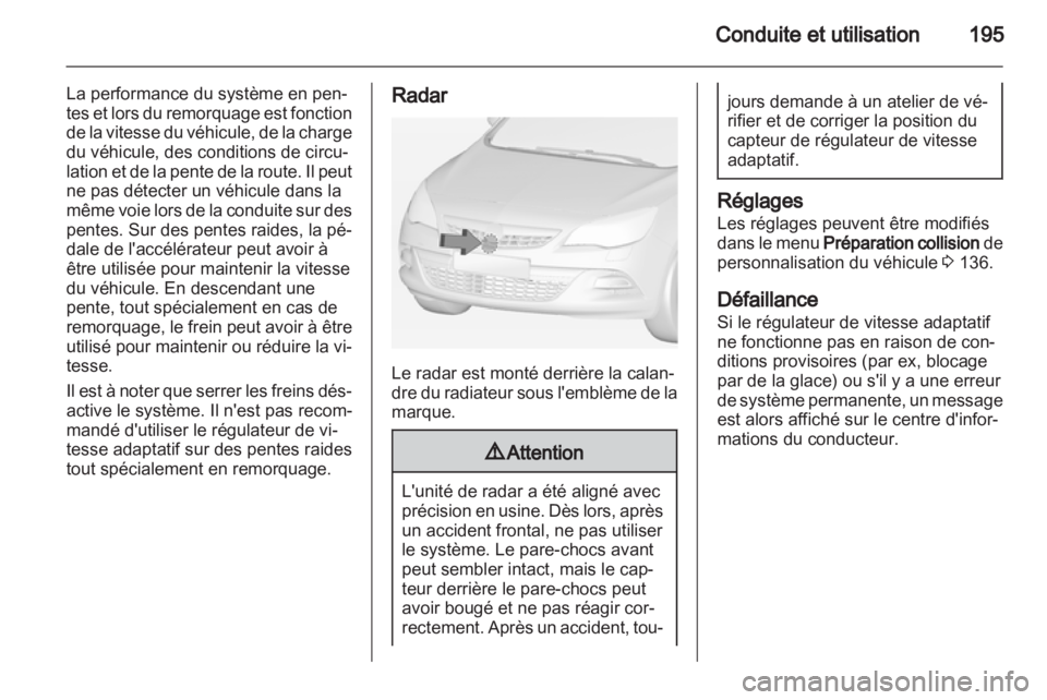 OPEL ASTRA J 2013  Manuel dutilisation (in French) 