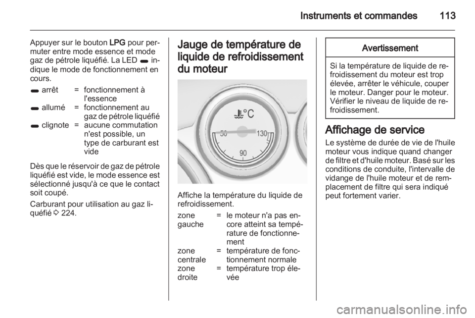 OPEL ASTRA J 2013.5  Manuel dutilisation (in French) 