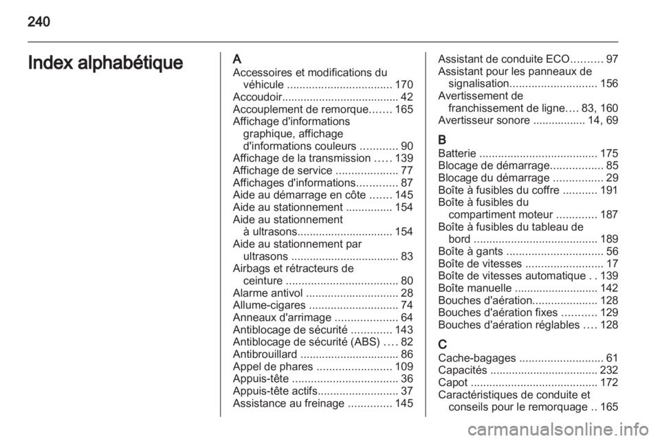 OPEL ASTRA J GTC 2012.5  Manuel dutilisation (in French) 