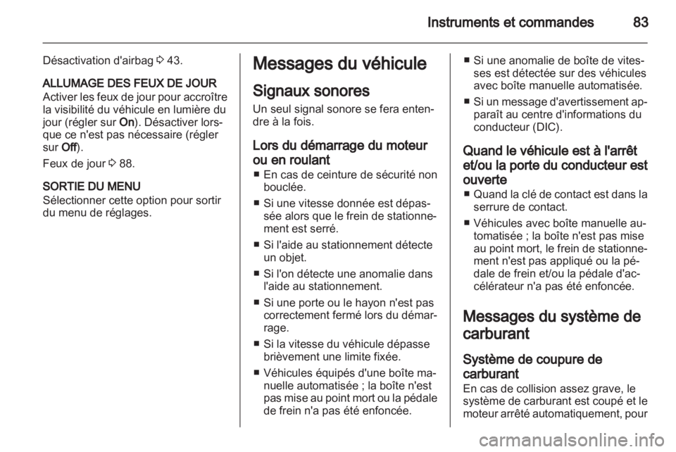 OPEL COMBO D 2013  Manuel dutilisation (in French) 