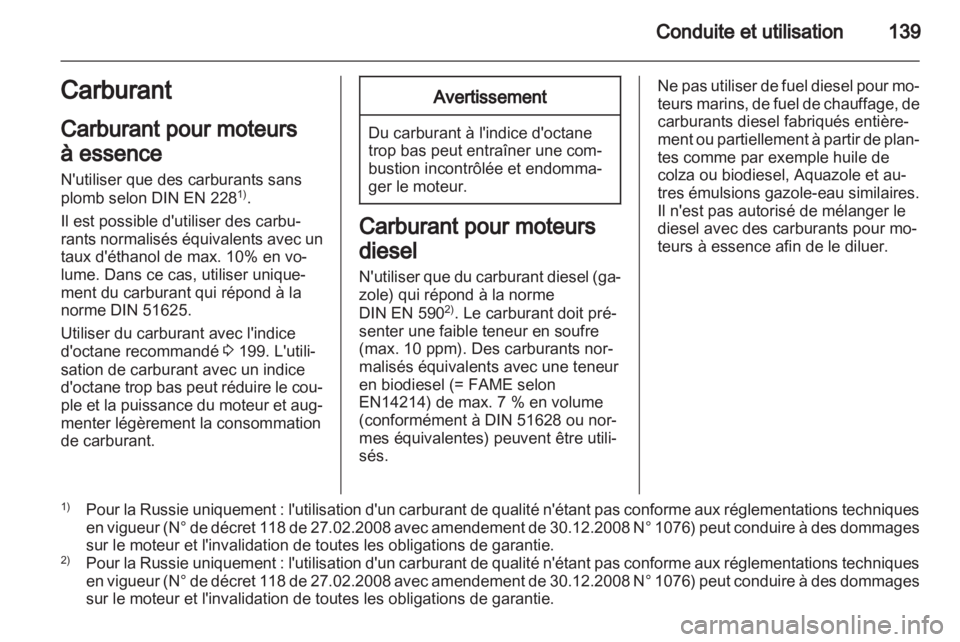 OPEL CORSA 2011.5  Manuel dutilisation (in French) 