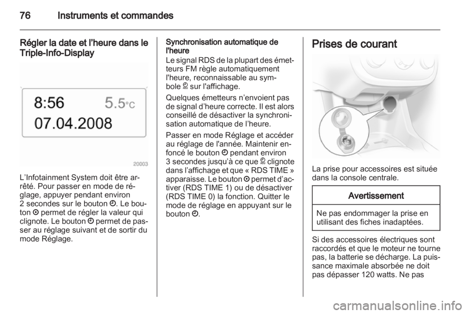 OPEL CORSA 2012  Manuel dutilisation (in French) 
