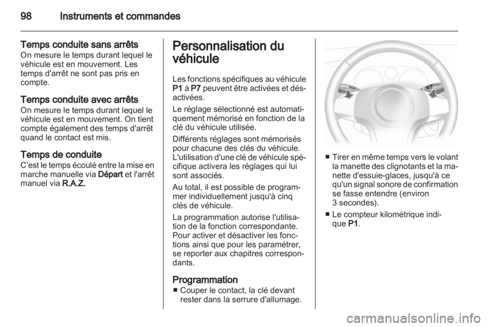 OPEL CORSA 2012  Manuel dutilisation (in French) 