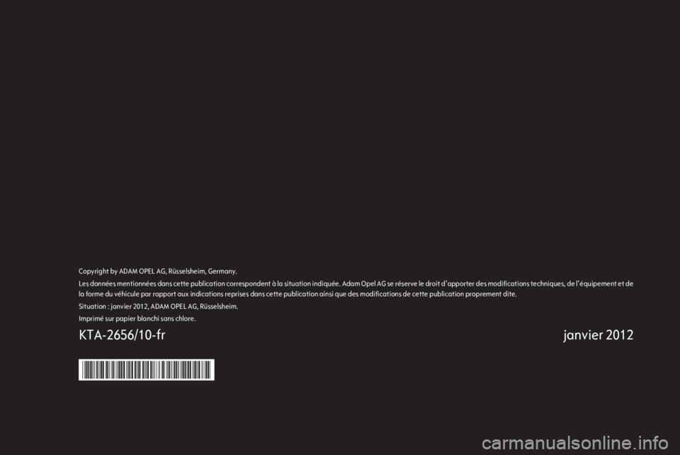 OPEL CORSA 2012.5  Manuel dutilisation (in French) 