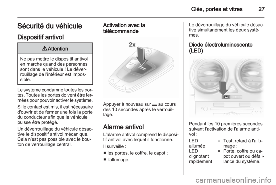 OPEL CORSA 2013  Manuel dutilisation (in French) 