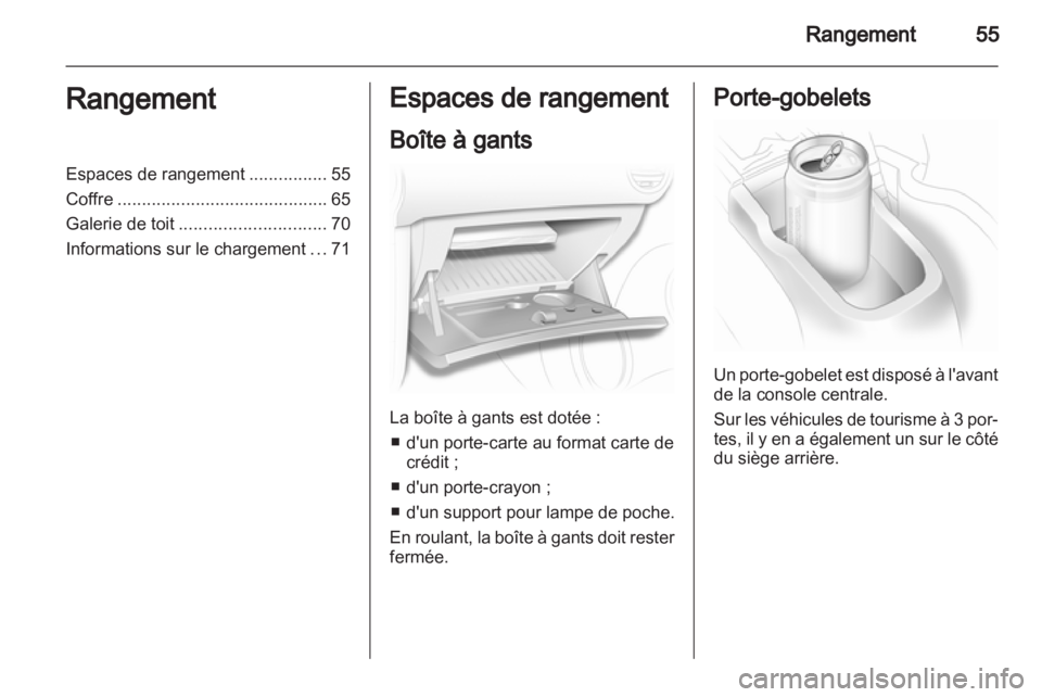 OPEL CORSA 2013  Manuel dutilisation (in French) 