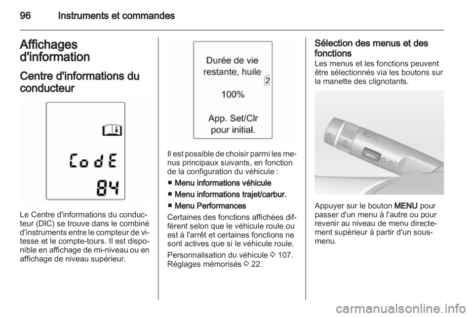 OPEL INSIGNIA 2012  Manuel dutilisation (in French) 