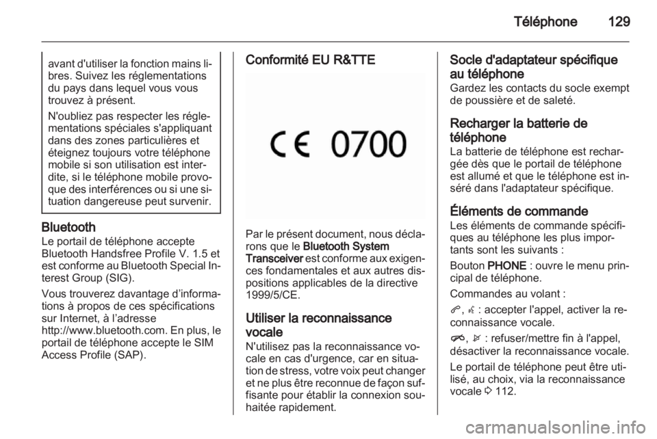 OPEL INSIGNIA 2013  Manuel multimédia (in French) 