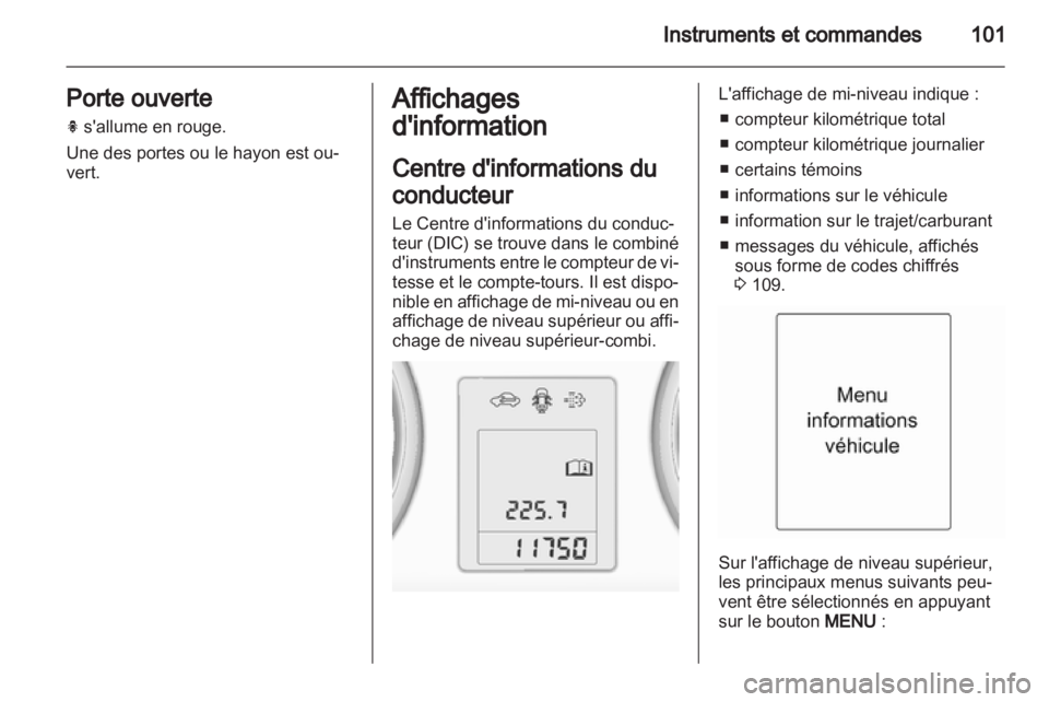 OPEL INSIGNIA 2013  Manuel dutilisation (in French) 