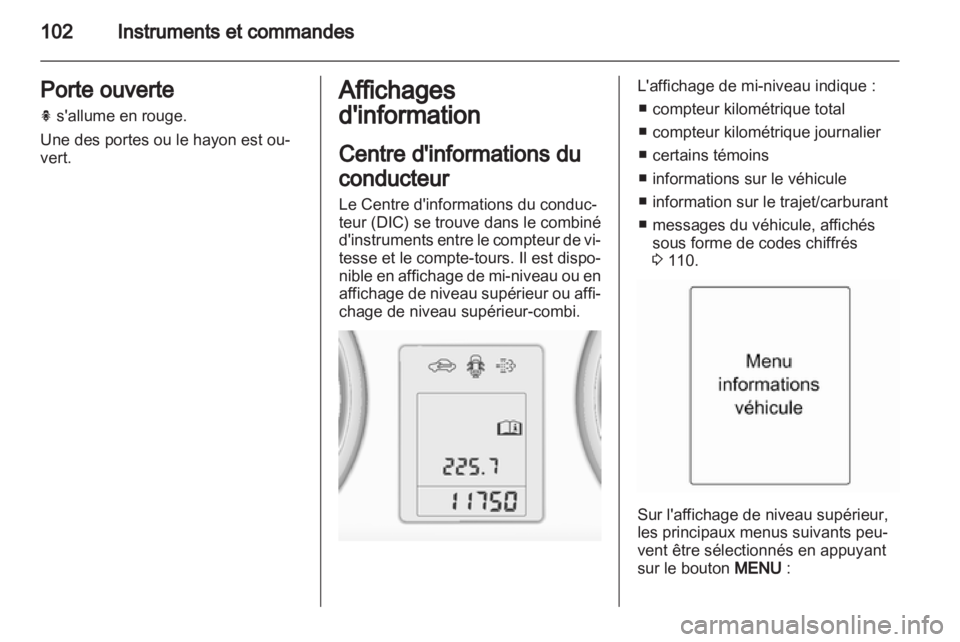 OPEL INSIGNIA 2013.5  Manuel dutilisation (in French) 