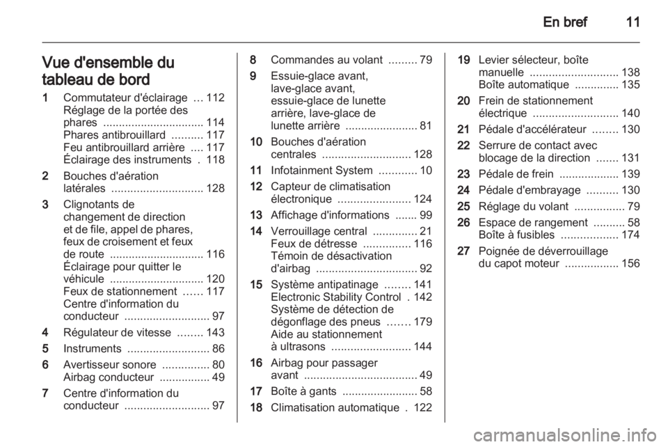 OPEL MERIVA 2011  Manuel dutilisation (in French) 