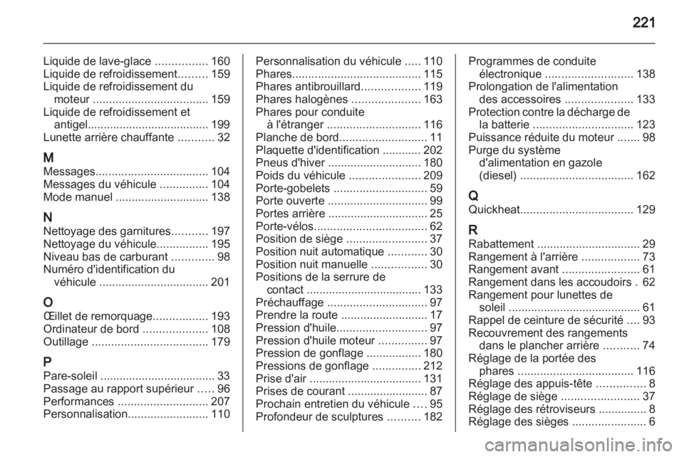 OPEL MERIVA 2011.5  Manuel dutilisation (in French) 