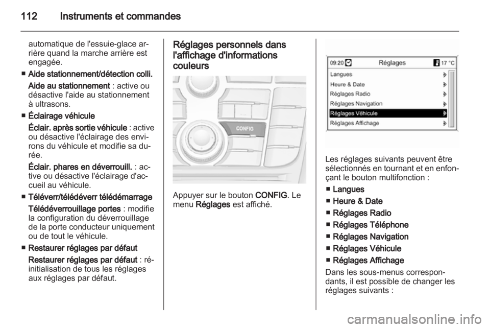OPEL MERIVA 2012  Manuel dutilisation (in French) 