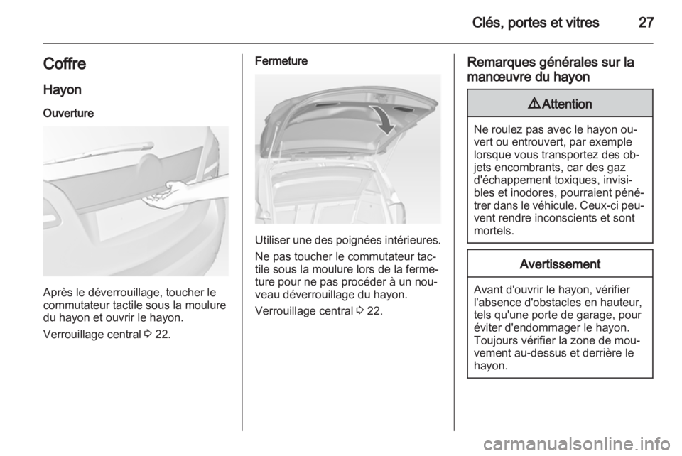 OPEL MERIVA 2012  Manuel dutilisation (in French) 