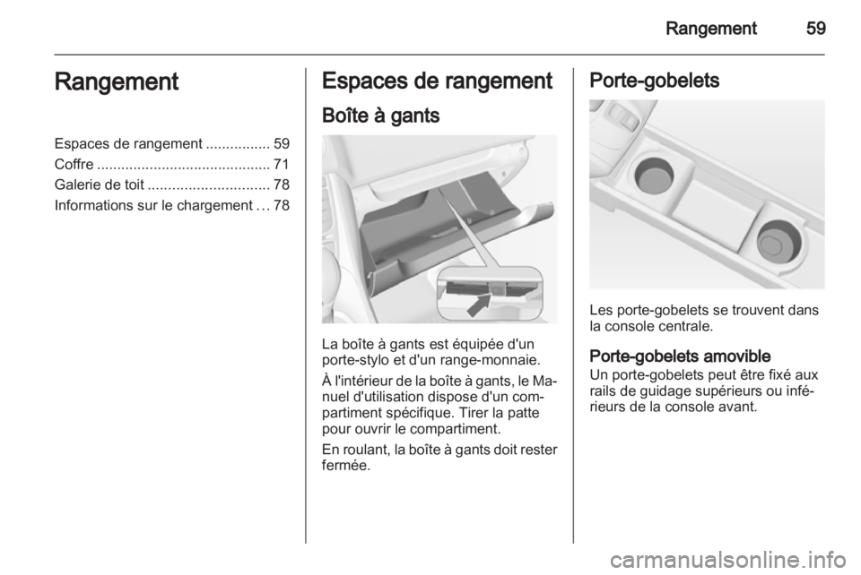 OPEL MERIVA 2012  Manuel dutilisation (in French) 