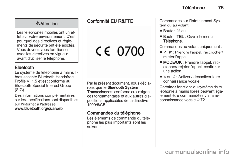 OPEL VIVARO 2013  Manuel multimédia (in French) 
