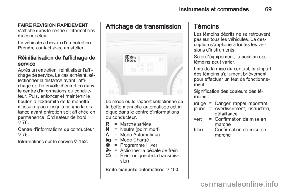 OPEL VIVARO 2012  Manuel dutilisation (in French) 