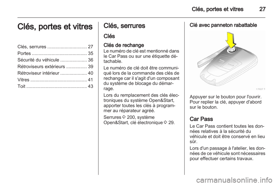 OPEL ZAFIRA 2010.5  Manuel dutilisation (in French) 