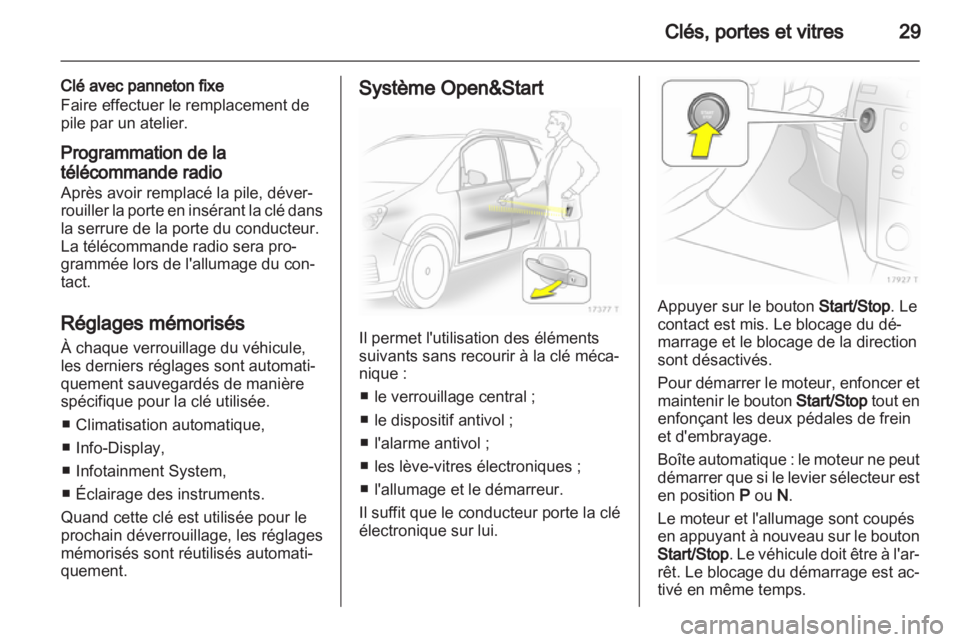 OPEL ZAFIRA 2010.5  Manuel dutilisation (in French) 