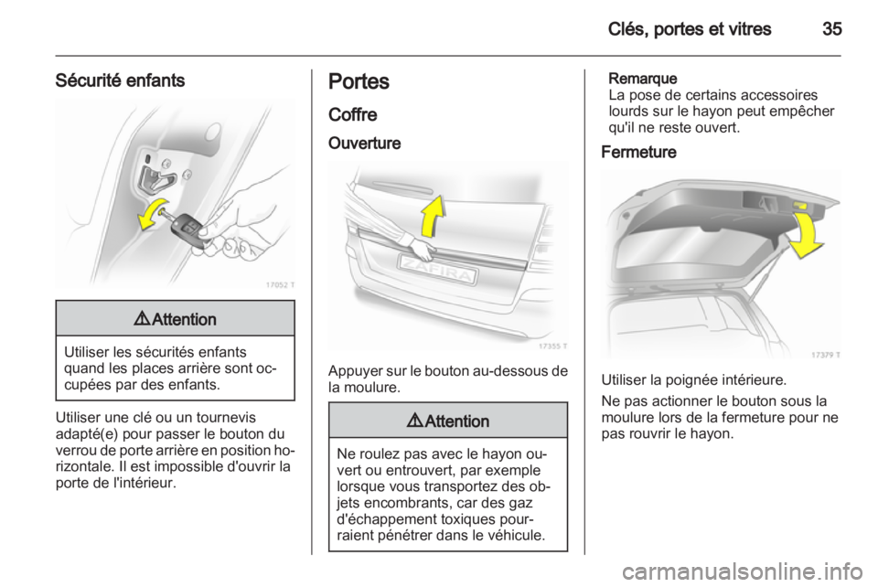 OPEL ZAFIRA 2010.5  Manuel dutilisation (in French) 
