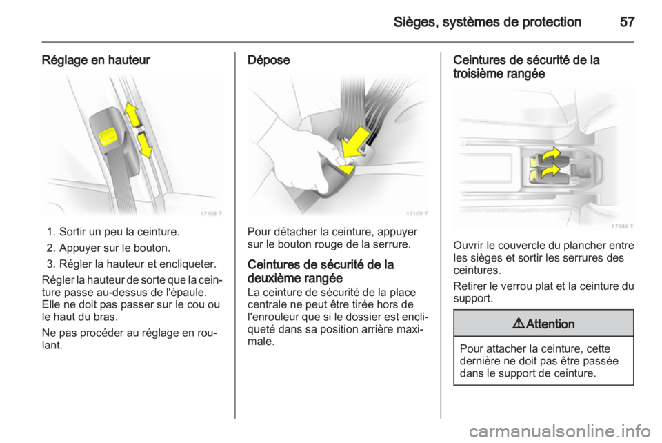 OPEL ZAFIRA 2010.5  Manuel dutilisation (in French) 