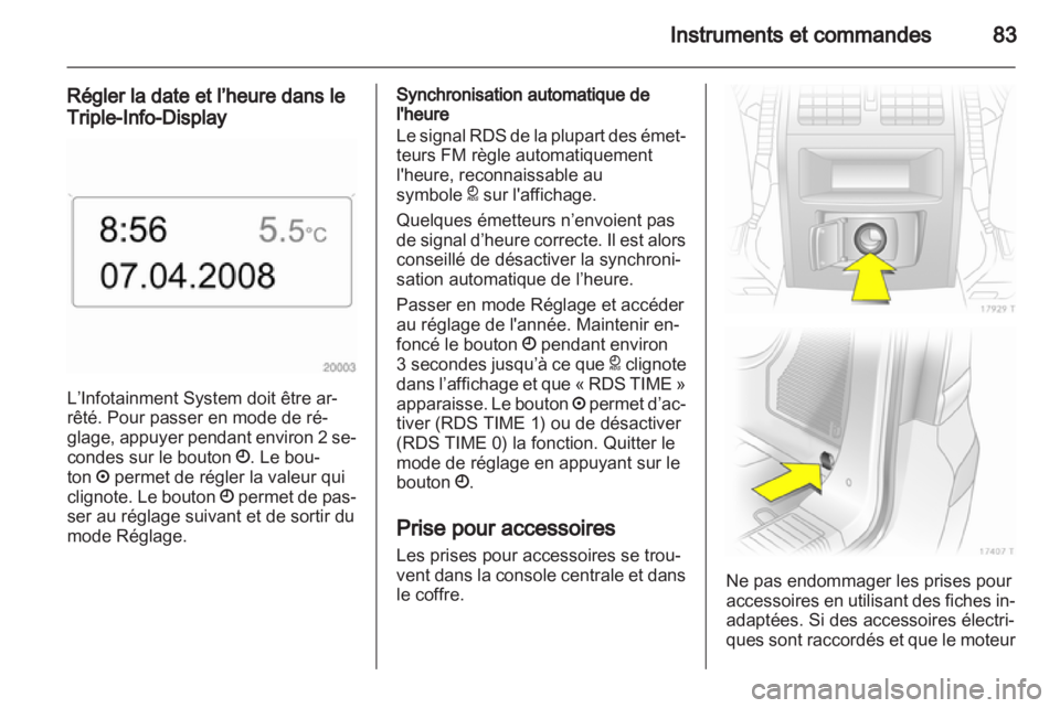 OPEL ZAFIRA 2010.5  Manuel dutilisation (in French) 