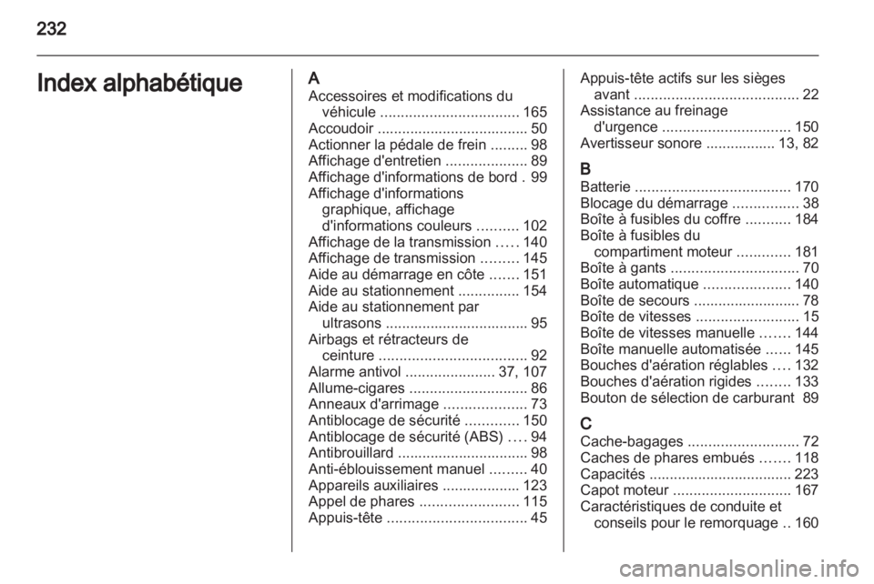 OPEL ZAFIRA 2011  Manuel dutilisation (in French) 