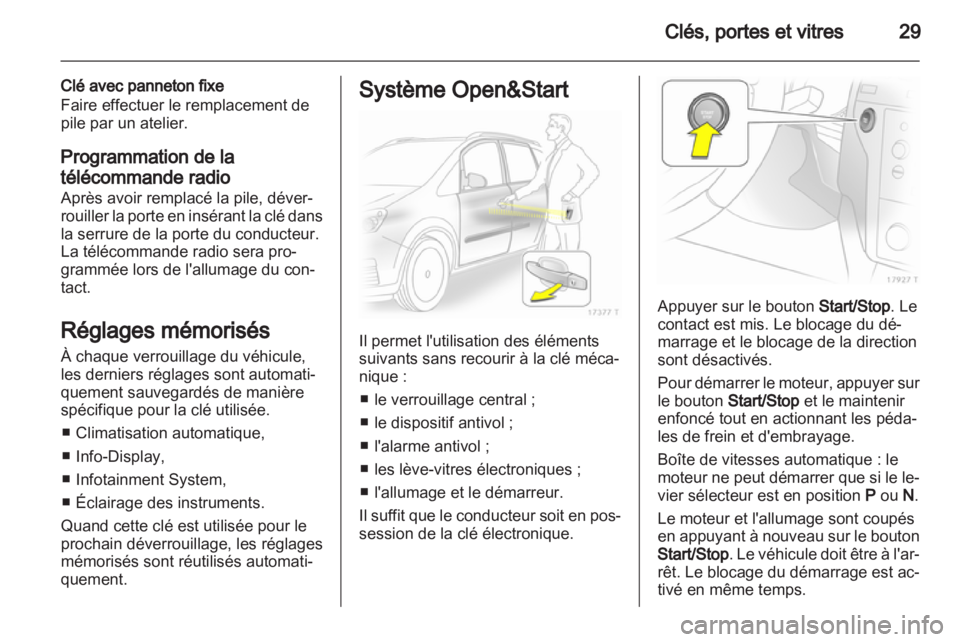 OPEL ZAFIRA 2011  Manuel dutilisation (in French) 