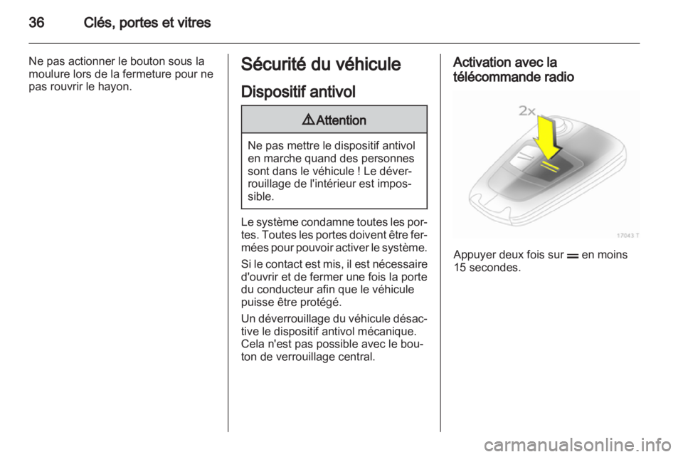 OPEL ZAFIRA 2011  Manuel dutilisation (in French) 
