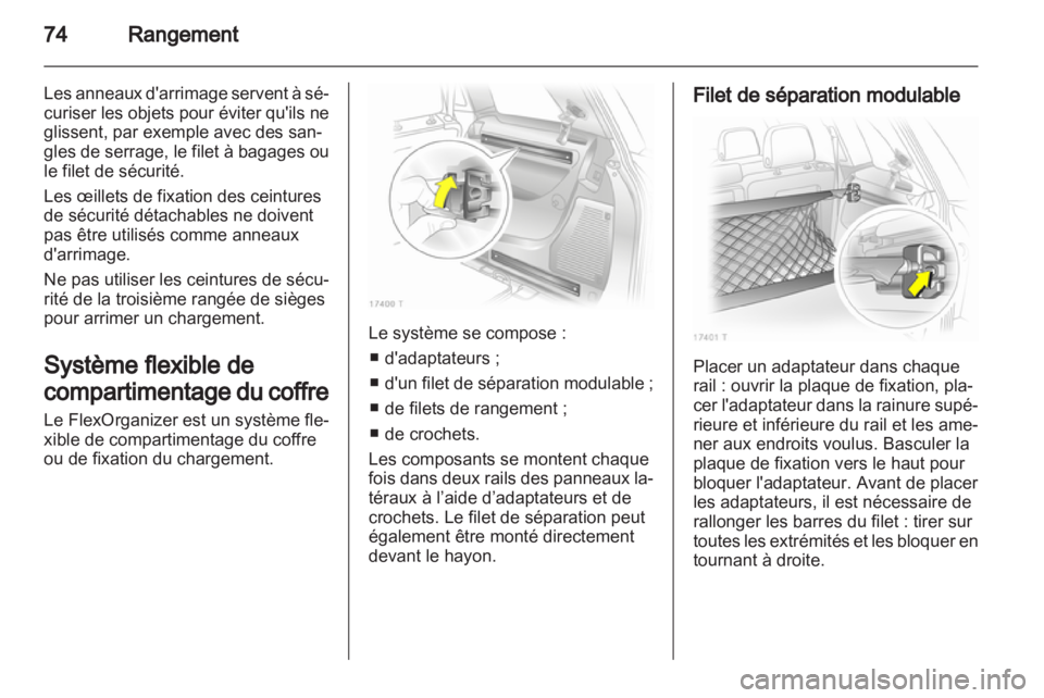 OPEL ZAFIRA 2011  Manuel dutilisation (in French) 