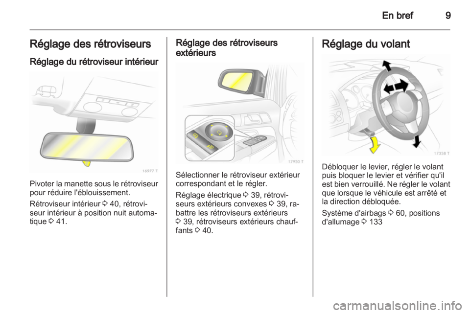 OPEL ZAFIRA 2012  Manuel dutilisation (in French) 
