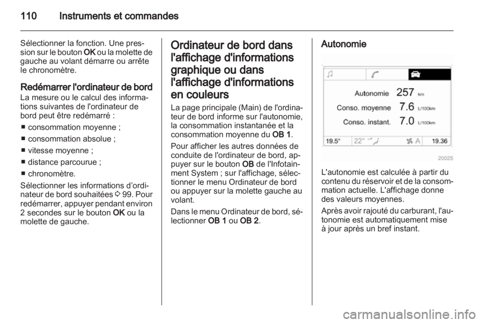 OPEL ZAFIRA 2012  Manuel dutilisation (in French) 
