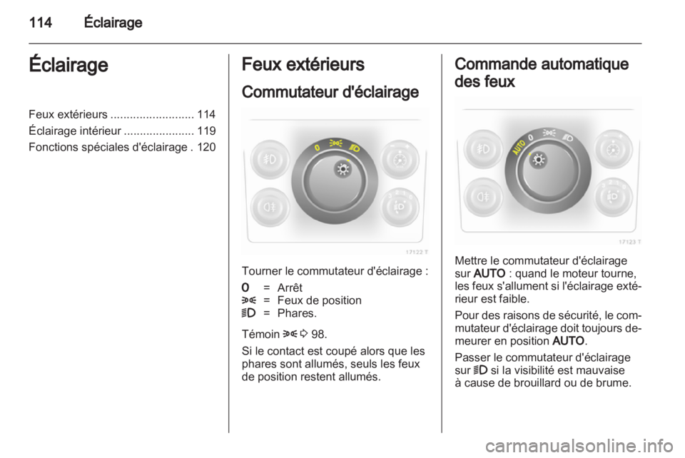OPEL ZAFIRA 2012  Manuel dutilisation (in French) 