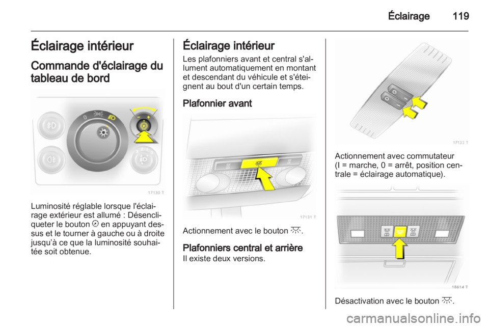 OPEL ZAFIRA 2012  Manuel dutilisation (in French) 